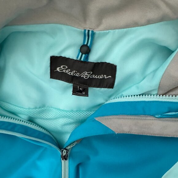 Eddie Bauer weatherproof shell jacket blue medium - Picture 3 of 4